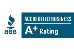 BBB accredited business, A+ rating